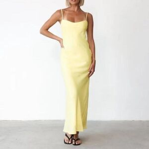 Charcoal Clothing Yellow Maxi Dress